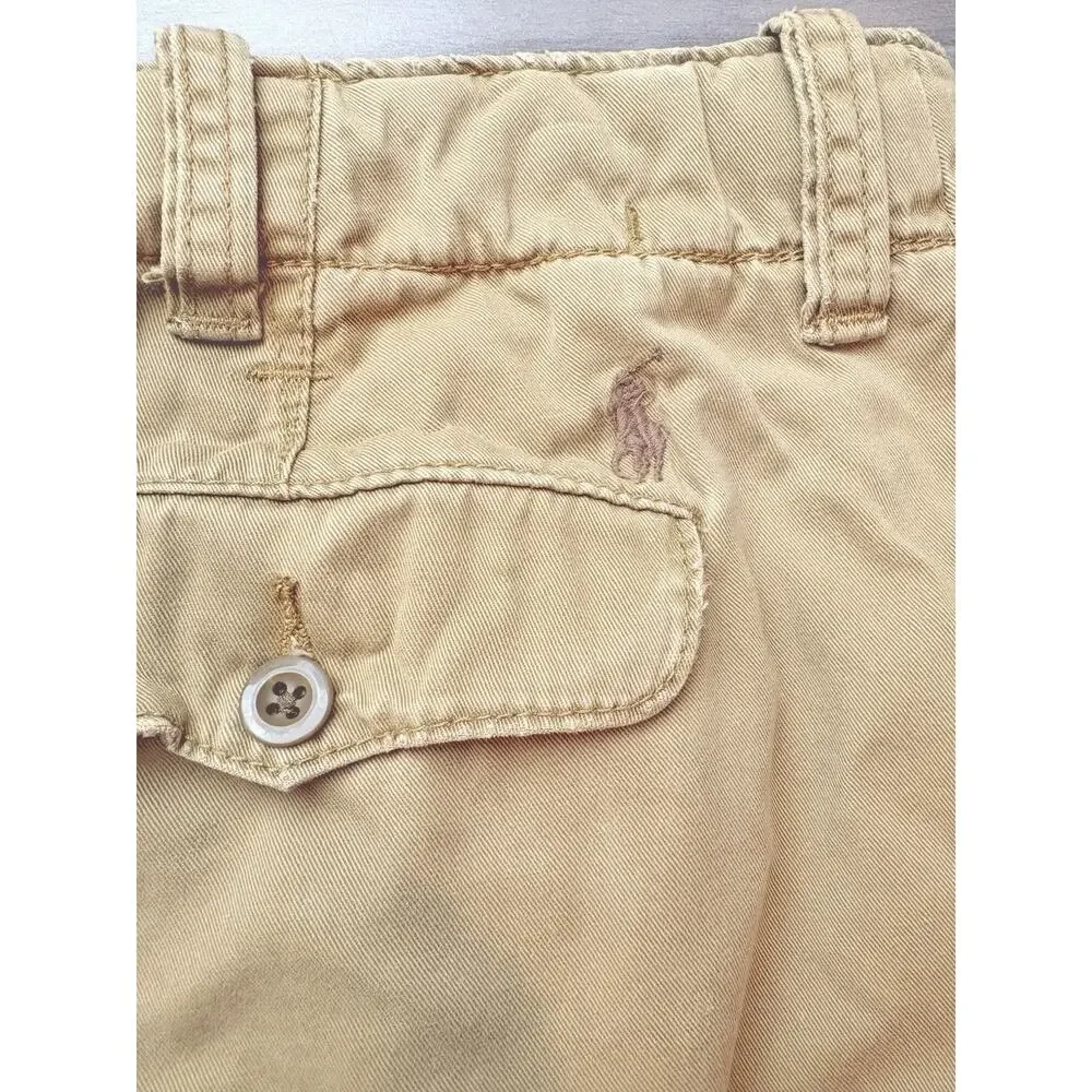 Polo By Ralph Lauren Relaxed Fit-Classic Style-Brown Tan 36-Draw Strings